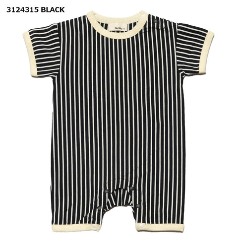 【70/80cm】ボンネット付きストライプロンパス3124315【NEWO/ネオ】